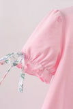 Pink Piggy Applique Ruffle Dress Aaria Tees