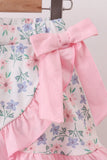 Pink Piggy Applique Ruffle Skorts Set Aaria Tees