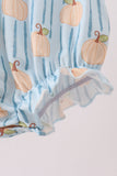 Blue Pumpkin Embroidery Ruffle Bubble Aaria Tees