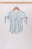 Blue Pumpkin Embroidery Ruffle Bubble Aaria Tees
