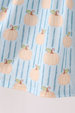 Blue Pumpkin Embroidery Ruffle Dress Aaria Tees