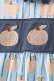 Blue Pumpkin Embroidery Ruffle Dress Aaria Tees