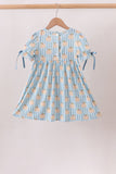 Blue Pumpkin Embroidery Ruffle Dress Aaria Tees