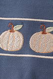 Blue Pumpkin Embroidery Shorts Set Aaria Tees