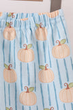 Blue Pumpkin Embroidery Shorts Set Aaria Tees