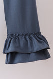 Blue Pumpkin Embroidery Ruffle Pants Set Aaria Tees