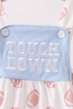 Blue Touchdown Embroidery Football Bubble Aaria Tees