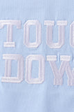 Blue Touchdown Embroidery Football Shorts Set Aaria Tees