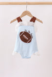 Blue Football French Knot Stripe Lace Bubble Aaria Tees