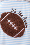 Blue Football French Knot Stripe Lace Bubble Aaria Tees