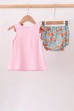 Pink Jack-O-Lantern Applique Bloomer Set Aaria Tees