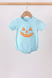 Blue Jack-O-Lantern Applique Bubble Aaria Tees