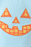 Blue Jack-O-Lantern Applique Bubble Aaria Tees