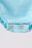 Blue Jack-O-Lantern Applique Bubble Aaria Tees