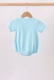 Blue Jack-O-Lantern Applique Bubble Aaria Tees