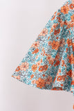Orange Floral Mom Dress Aaria Tees