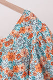 Orange Floral Mom Dress Aaria Tees