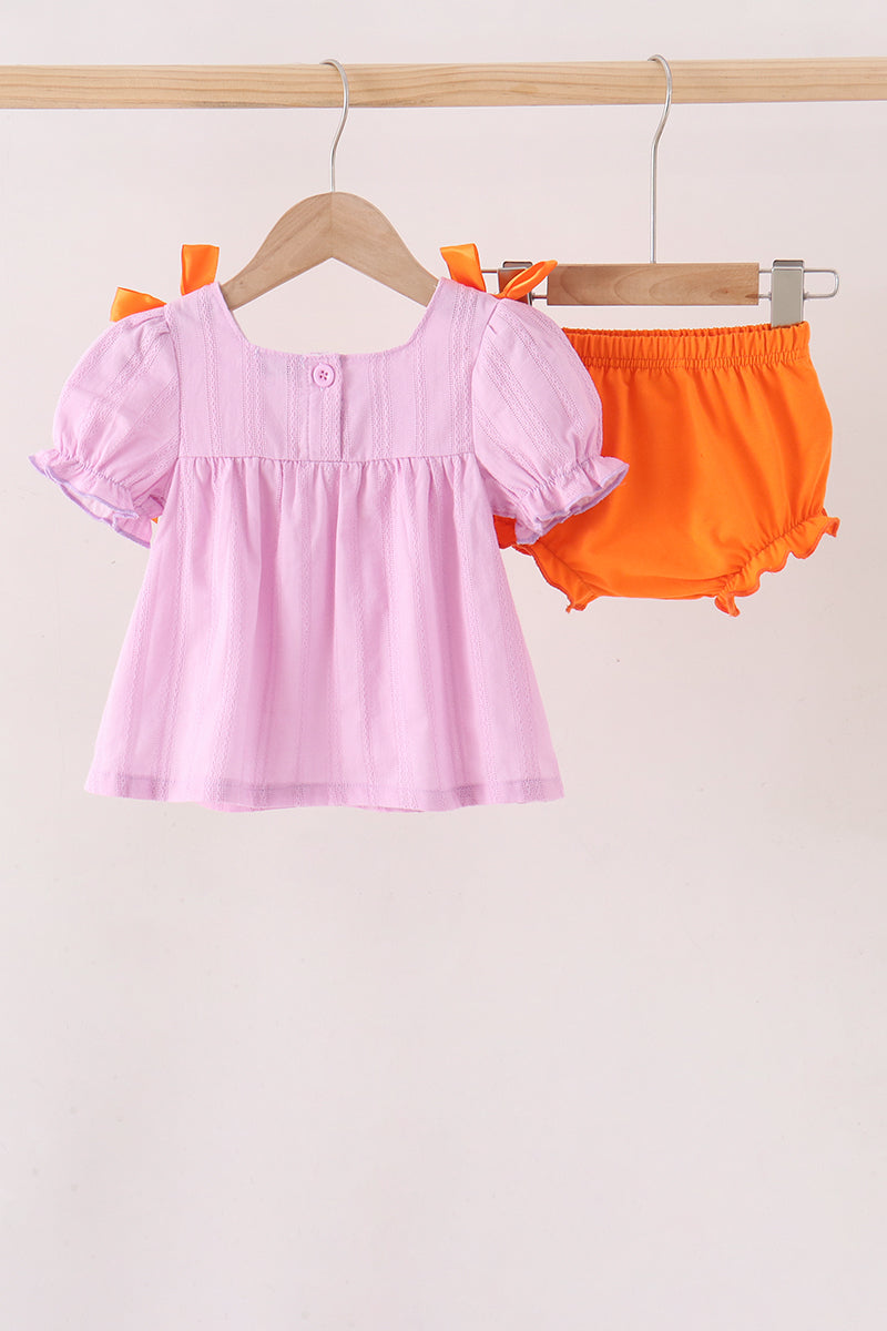Pink Ghost Embroidery Bloomer Set - Aaria Tees Aaria Tees