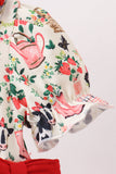 Maroon Farmland Ruffle Bubble Aaria Tees