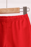 Maroon Farmland Ruffle Pants Set Aaria Tees