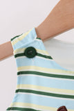 Blue Stripe Mallard Applique Jon Jon Aaria Tees