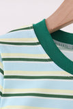 Blue Stripe Mallard Applique Top Aaria Tees