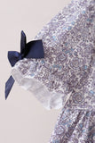 Navy Floral Bow Smocked Dress Aaria Tees
