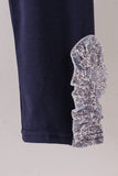 Navy Floral Bow Smocked Pants Set Aaria Tees