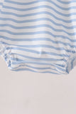 Navy Deer Embroidery Stripe Bubble Aaria Tees