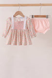 Floral Smocked Lace Bloomer Set - Aaria Tees Aaria Tees