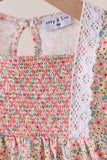 Floral Smocked Lace Bloomer Set - Aaria Tees Aaria Tees