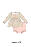 Floral Smocked Lace Bloomer Set Aaria Tees