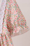 Floral Smocked Lace Dress - Aaria Tees Aaria Tees