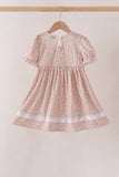 Floral Smocked Lace Dress - Aaria Tees Aaria Tees