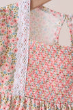 Floral Smocked Lace Pants Set - Aaria Tees Aaria Tees