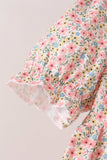 Floral Smocked Lace Pants Set - Aaria Tees Aaria Tees