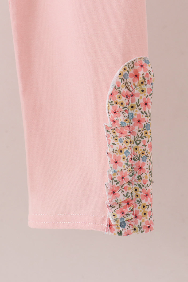 Floral Smocked Lace Pants Set - Aaria Tees Aaria Tees