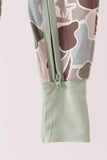 Camouflage Hunting Bamboo Zipper Romper Aaria Tees