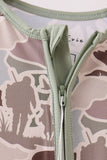 Camouflage Hunting Bamboo Zipper Romper Aaria Tees