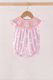 Purple Ghost Smocked Ruffle Bubble Aaria Tees