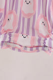 Purple Ghost Smocked Ruffle Bubble Aaria Tees