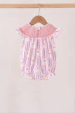 Purple Ghost Smocked Ruffle Bubble Aaria Tees