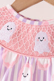 Purple Ghost Smocked Ruffle Bubble Aaria Tees
