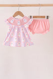 Purple Ghost Smocked Bloomer Set Aaria Tees