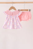 Purple Ghost Smocked Bloomer Set Aaria Tees