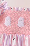 Purple Ghost Smocked Ruffle Pants Set Aaria Tees