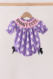 Purple Spooky cute Smocked Bubble Aaria Tees