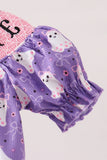 Purple Spooky cute Smocked Bubble Aaria Tees