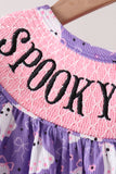 Purple Spooky cute Smocked Ruffle Shorts Set Aaria Tees