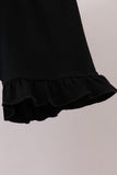 Purple Spooky cute Smocked Ruffle Shorts Set Aaria Tees